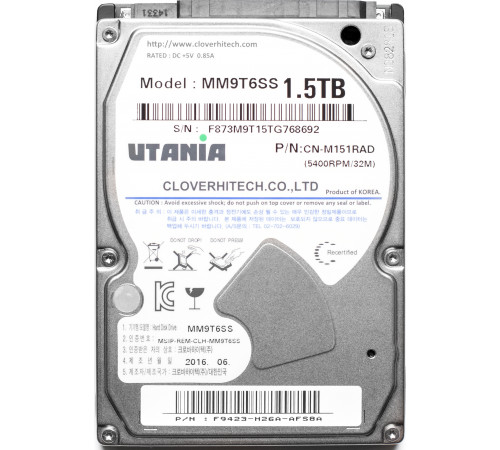 Жесткий диск HDD 2,5 1.5TB UTANIA MM9T6SS