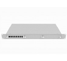 Кросс оптический стоечный 19", 8 SC/DLC адаптеров, 1U, серый, TopLAN