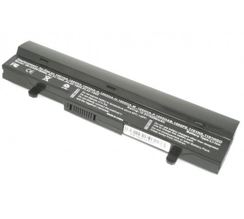 Аккумуляторная батарея для ноутбука Asus Eee PC 1001 1005 5200mAh OEM черная