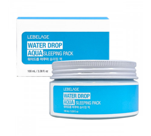 Lebelage Увлажняющая ночная аква-маска для лица / Water Drop Aqua Sleeping Pack, 100 мл