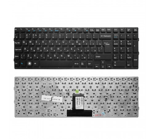Клавиатура для ноутбука Sony Vaio VPC-EB Series. Г-образный Enter. Черная, без рамки. PN: 148792871.