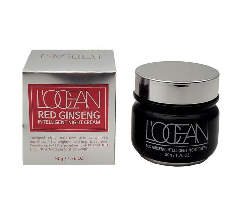 L’ocean Ночной крем для лица на основе красного женьшеня / Red Ginseng Intelligent Night Cream, 50 г