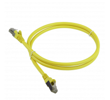 Патч-корд RJ45 - RJ45, 4 пары, S/FTP, категория 6A, 0.5 м, желтый, LSZH, LANMASTER LAN-PC45/S6A-0.5-YL
