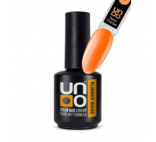 Uno Камуфлирующее базовое покрытие для гель-лака / Rubber Color Base Gel, Neon Orange, 12 г