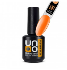 Uno Камуфлирующее базовое покрытие для гель-лака / Rubber Color Base Gel, Neon Orange, 12 г