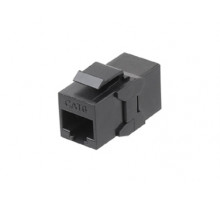 CA2-KJ-C6-BK Проходной адаптер (coupler), RJ-45(8P8C) формата Keystone Jack, категория 6, 4 пары, черный Hyperline