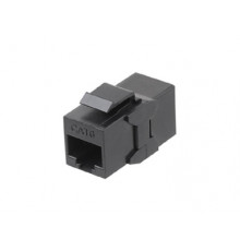 CA2-KJ-C6-BK Проходной адаптер (coupler), RJ-45(8P8C) формата Keystone Jack, категория 6, 4 пары, черный Hyperline