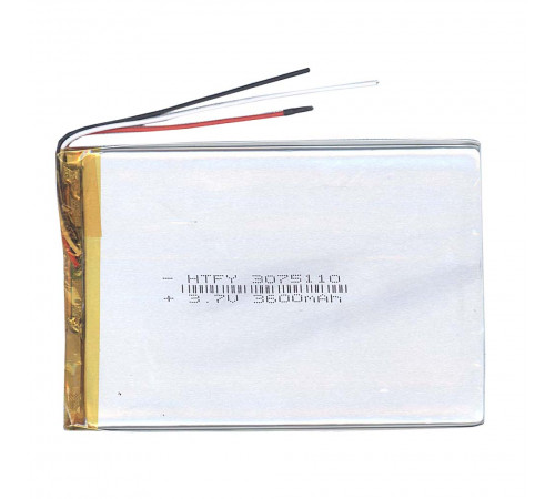 Аккумулятор Li-Pol (батарея) 3*75*110мм 3pin 3.7V/3600mAh