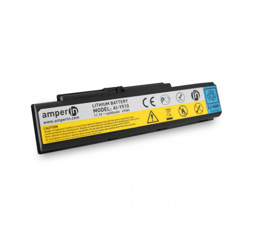 Аккумуляторная батарея Amperin для ноутбука Lenovo IdeaPad Y510 11.1V 4400mAh (49Wh) AI-Y510