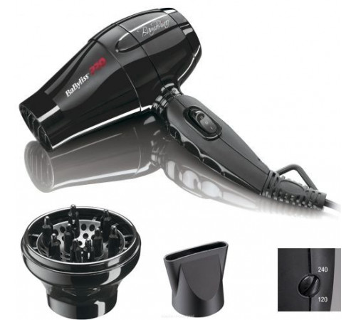 BaByliss Профессиональный фен / 5510-Е, черный, 1200 Вт