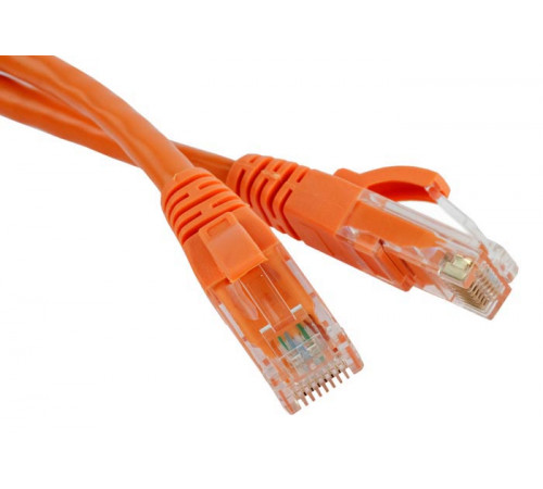 Патч-корд RJ45 - RJ45, 4 пары, UTP, категория 5е, 20 м, оранжевый, TopLAN TOP-45-45-20-OR