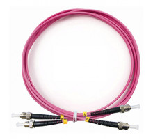 Cabeus FOP-50-OM4-ST-ST-1m Шнур оптический duplex ST-ST 50/125 mm OM4 1м LSZH