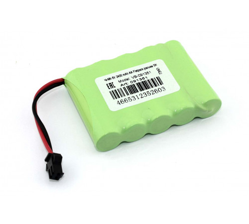 Аккумулятор Ni-Mh 6V 2400 mAh AA Flatpack разъем SM