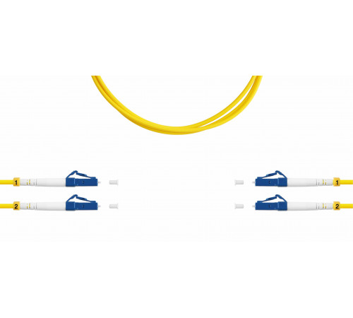 Патч-корд оптический TopLan, дуплексный, LC/UPC-LC/UPC, 657A1, 15 м, LSZH