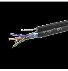 Кабель SUPRLAN Standard FTP Cat.5e 4x2xAWG24 Cu PE Outdoor T-FG8 (трос) 305м