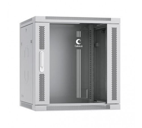 Cabeus SH-05F-12U60/45 Шкаф телекоммуникационный настенный 19" 12U 600x450x635mm (ШхГхВ) дверь стекло