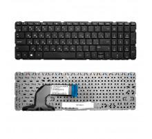 Клавиатура для ноутбука HP Pavilion 250 G3, 255 G2, 255 G3, 15-e, 15-n, 15-r Series. Плоский Enter. Черная, без рамки. PN: PK1314D1A100.