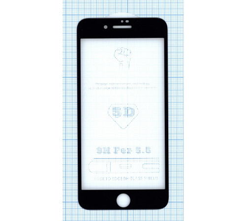 Защитное стекло 5D для Apple iPhone 7/8 Plus черное