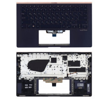 Клавиатура для ноутбука Asus ZenBook 14 UX434 топ-панель синяя
