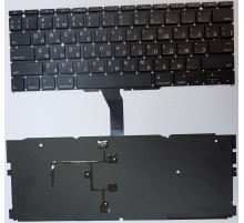 Клавиатура для ноутбука Apple MacBook A1370, A1465 черная, плоский Enter, с подсветкой