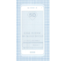 Защитное стекло Полное покрытие для Huawei Honor 6C pro белое