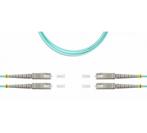 Патч-корд оптический TopLan, дуплексный, SC/PC-SC/PC, MM 50/125 (OM3), 5 м, LSZH