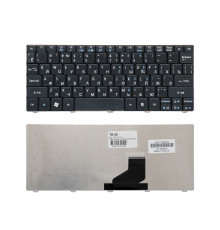 Клавиатура для ноутбука Acer Aspire One 532, 522, D255, D260 Series. Плоский Enter. Черная, без рамки. PN: 90.4GS07.C0R.