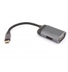 Кабель Type-C на VGA + HDMI + PD