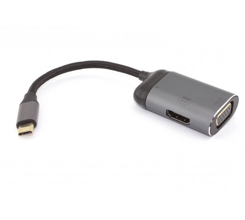 Кабель Type-C на VGA + HDMI + PD