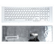 Клавиатура для ноутбука Sony Vaio VPC-EJ, VPCEJ белая, с рамкой