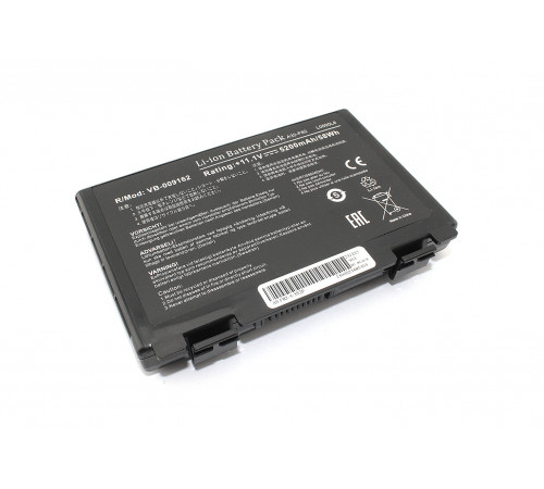 Аккумуляторная батарея для ноутбука Asus K40, F82 (A32-F82) 11.1V 5200mAh OEM черная