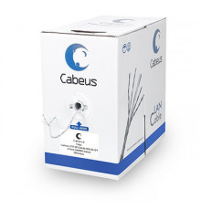 Cabeus UTP-2P-Cat.5e-SOLID-GY Кабель витая пара UTP (U/UTP), категория 5e, 2 пары 0,5мм (24 AWG) , одножильный, серый (305 м)