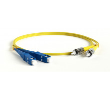 FC-D2-9-SC/UR-ST/UR-H-1.5M-LSZH-YL Патч-корд волоконно-оптический (шнур) SM 9/125 (OS2), ST/UPC-SC/UPC, 2.0 мм, duplex, LSZH, 1.5 м Hyperline