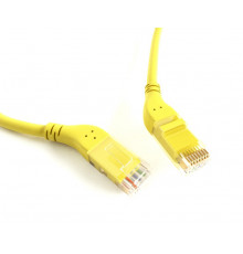 PC-APM-UTP-RJ45/R45-RJ45/R45-C6-5M-LSZH-YL Патч-корд U/UTP угловой, правый 45°-правый 45°, Cat.6 (100% Fluke Component Tested), LSZH, 5 м, желтый Hype