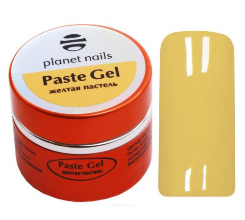 Planet Nails Гель-паста Жёлтая пастель, 5 мл