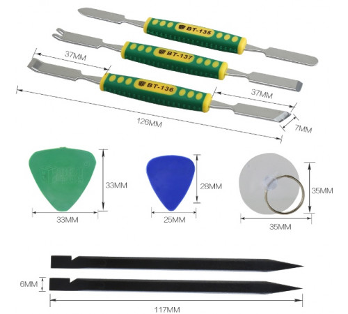 Набор инструментов для вскрытия телефонов и планшетов Best BST-9902 8 в 1