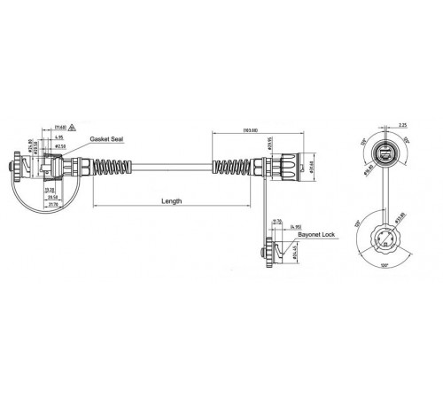 PC-IE-LPM-STP-RJ45-RJ45-C5e-10M-BK Промышленный патч-корд F/UTP, экранированный, IP67, категория 5e, с защитными крышками, 10 м, черный Hyperline