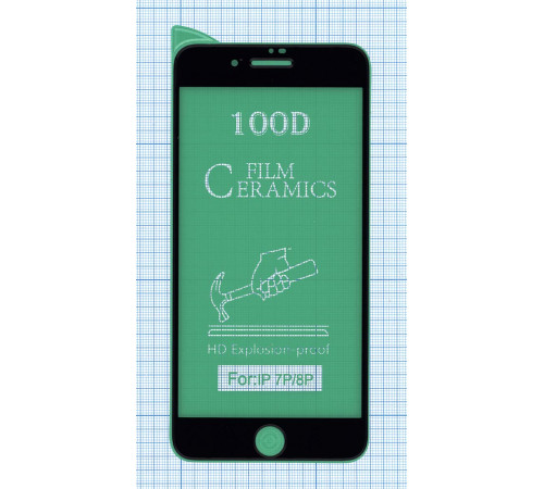 Керамическая пленка (стекло) для Iphone 7/ 8 plus черная
