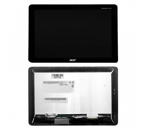 Дисплей, матрица и тачскрин для планшета 10.1" 1280х800 WXGA, 40 pin LED. Acer iconia Tab A210, A211. PN: B101EVT05 0A,  i101FGT05.0.