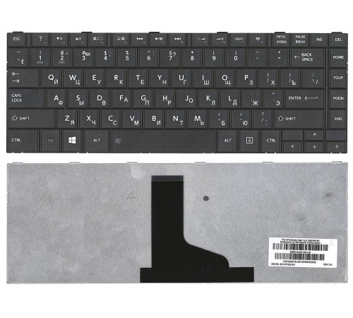 Клавиатура для ноутбука Toshiba Satellite L800, L805, L830, L835, C800, C805, M800, M805 черная