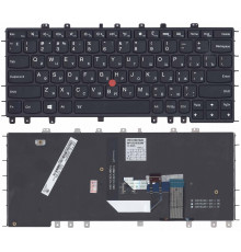 Клавиатура для ноутбука Lenovo Thinkpad Yoga S1 S240 04Y2620 черная с подсветкой