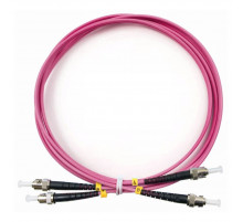 Патч-корд оптический LANMASTER, дуплексный, ST/PC-ST/PC, OM4, LSZH, 5.0 м