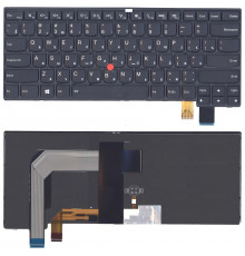 Клавиатура для ноутбука Lenovo Thinkpad T460P черная с подсветкой