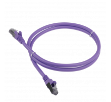 Патч-корд RJ45 - RJ45, 4 пары, S/FTP, категория 6A, 3.0 м, фиолетовый, LSZH, LANMASTER LAN-PC45/S6A-3.0-VI