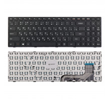 Клавиатура для ноутбука Lenovo 100-15IBY, 100-15, 300-15, B5010, B50-10 Series. Плоский Enter. Черная, с рамкой. PN: NSK-BR0SN.