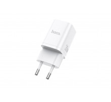 Блок питания (сетевой адаптер) HOCO N13 Bright PD30W+QC3.0 два порта (1*USB-A, 1*Type-C), белый