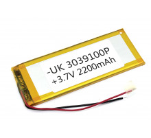 Аккумулятор Li-Pol (батарея) 3*39*100мм 2pin 3.7V/2200mAh