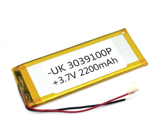 Аккумулятор Li-Pol (батарея) 3*39*100мм 2pin 3.7V/2200mAh