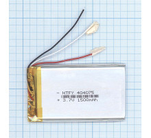 Аккумулятор Li-Pol (батарея) 4*40*75мм 3pin 3.7V/1500mAh