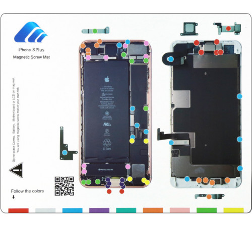 Профессиональный магнитный коврик для разборки iPhone 8 Plus